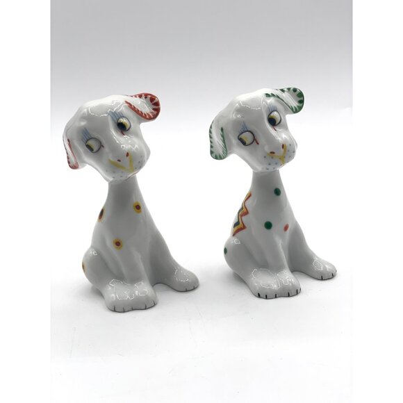 Salt & Pepper Dog Shakers Made in Japan Vintage - Picture 1 of 6